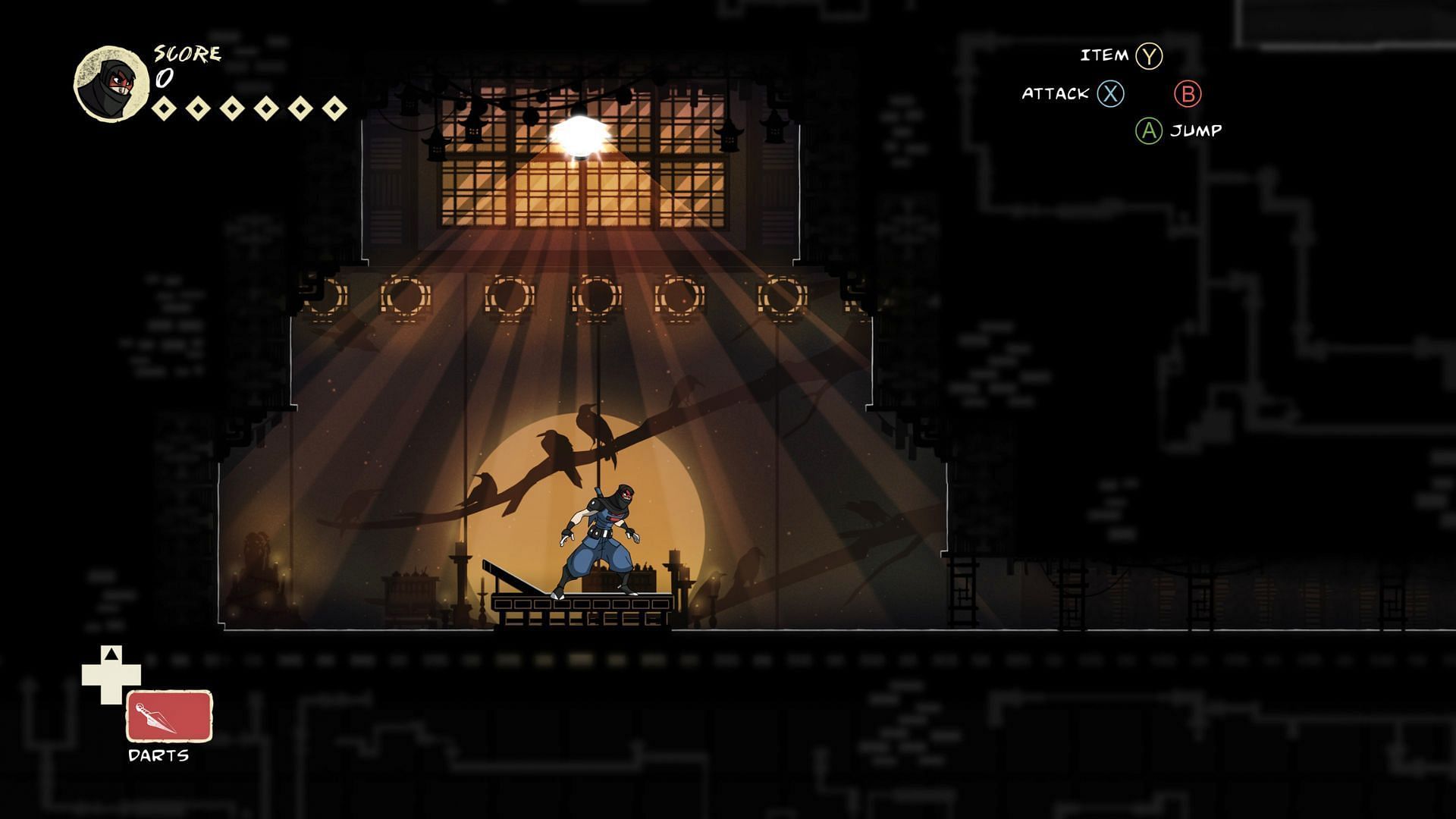 Mark of the Ninja is a great side-scrolling stealth game (Image via Klei Entertainment)